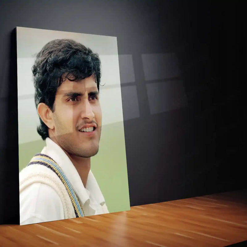 Cricket Metal Poster | Sourav Ganguly Metal Poster | Prince of Kolkata Cricket Legend Wall Art | Iconic Indian Captain Frame - TURTLEWINGS 