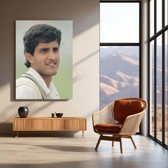 Cricket Metal Poster | Sourav Ganguly Metal Poster | Prince of Kolkata Cricket Legend Wall Art | Iconic Indian Captain Frame - TURTLEWINGS 