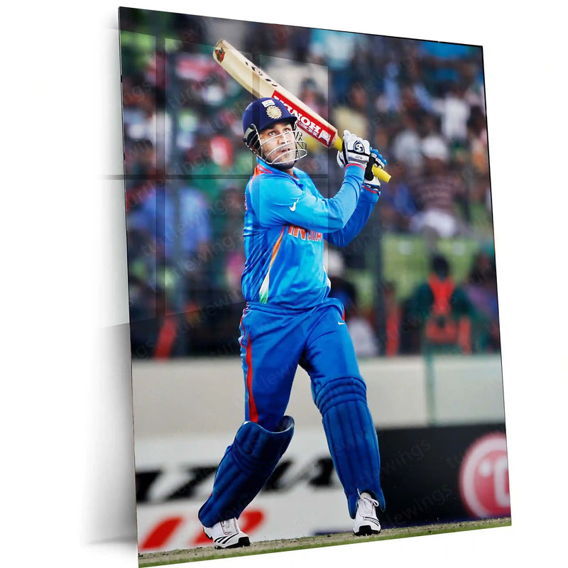 Cricket Metal Poster | Sourav Ganguly Metal Poster | Prince of Kolkata Cricket Legend Wall Art | Iconic Indian Captain Frame 01 - TURTLEWINGS 