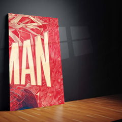 Superhero Metal Poster Set of 3 | Spider-Man | Red Comic Style Triptych Wall Art – product image 5