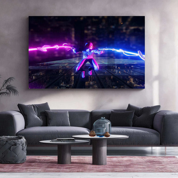 Spider-Man Neon LED Metal Poster - TURTLEWINGS 