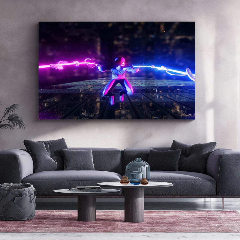 Spider-Man Neon LED Metal Poster - TURTLEWINGS 