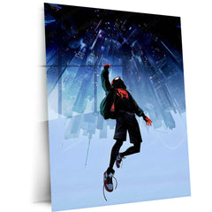 Spiderverse Metal Frame | Miles Morales Wall Art | Premium HD Metal Poster