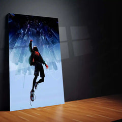 Spiderverse Metal Frame | Miles Morales Wall Art | Premium HD Metal Poster