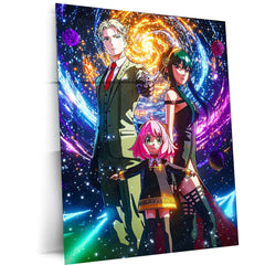 Anime Metal Poster | SPY×FAMILY – Cosmic Mission Metal Poster | Forger Family Anime Wall Frame