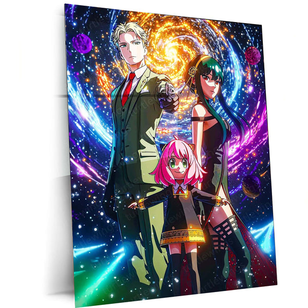 Anime Metal Poster | SPY×FAMILY – Cosmic Mission Metal Poster | Forger Family Anime Wall Frame