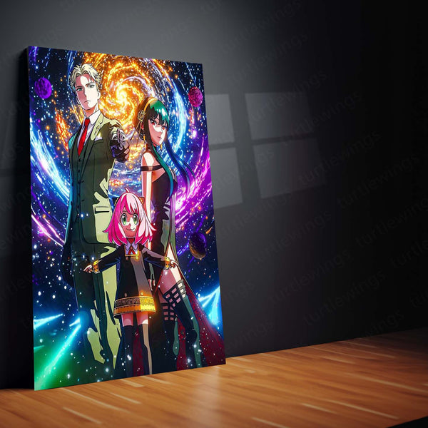 Anime Metal Poster | SPY×FAMILY – Cosmic Mission Metal Poster | Forger Family Anime Wall Frame