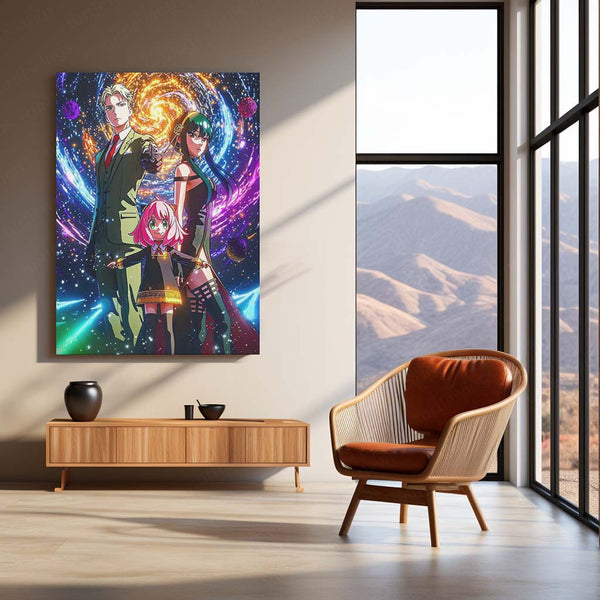 Anime Metal Poster | SPY×FAMILY – Cosmic Mission Metal Poster | Forger Family Anime Wall Frame