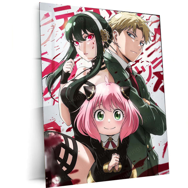 Anime Metal Poster | SPY×FAMILY – Forger Family Action Metal Poster | Anime Wall Frame