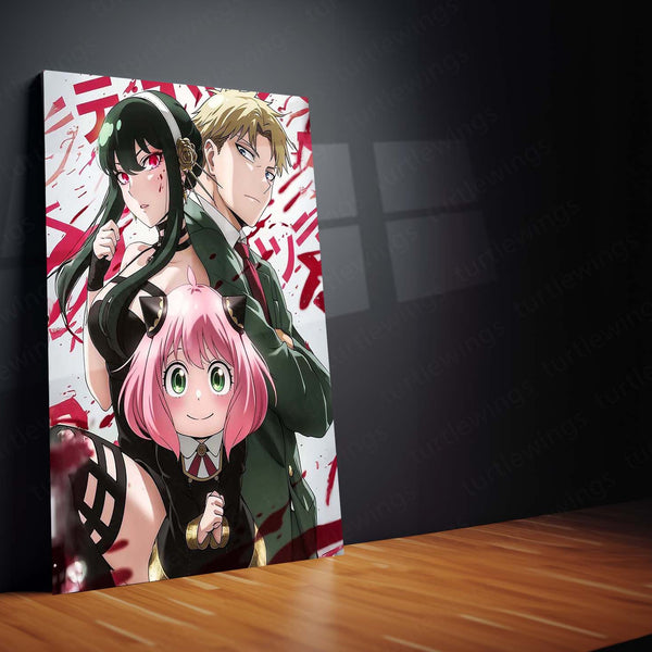 Anime Metal Poster | SPY×FAMILY – Forger Family Action Metal Poster | Anime Wall Frame
