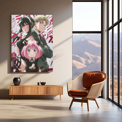 Anime Metal Poster | SPY×FAMILY – Forger Family Action Metal Poster | Anime Wall Frame