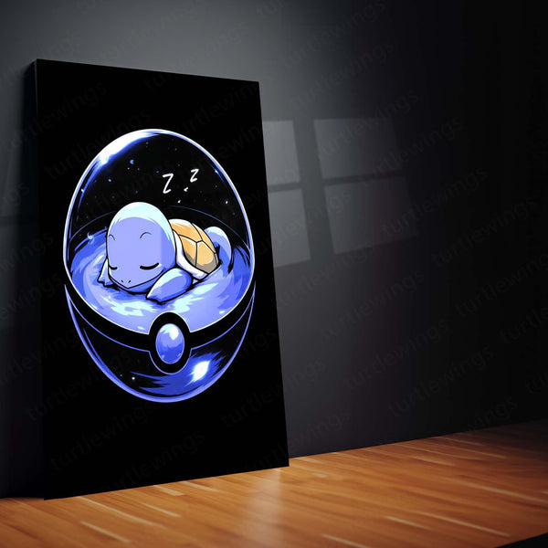 Squirtle – Pokémon Metal Frame | Water-Type Starter Wall Art - TURTLEWINGS 
