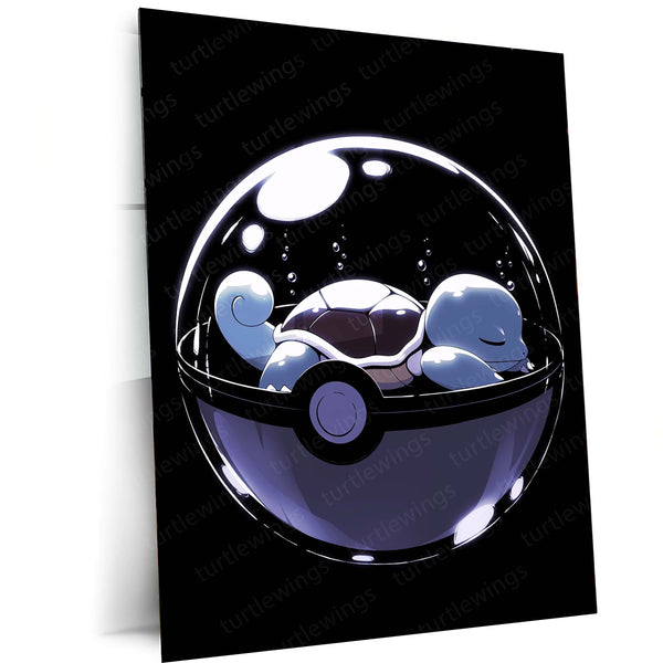 Squirtle – Pokémon Metal Frame | Water-Type Starter Wall Art 01 - TURTLEWINGS 