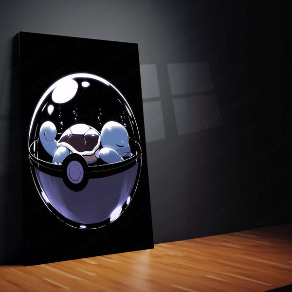 Squirtle – Pokémon Metal Frame | Water-Type Starter Wall Art 01 - TURTLEWINGS 