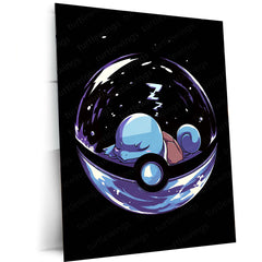 Squirtle – Pokémon Metal Frame | Water-Type Starter Wall Art 02 - TURTLEWINGS 