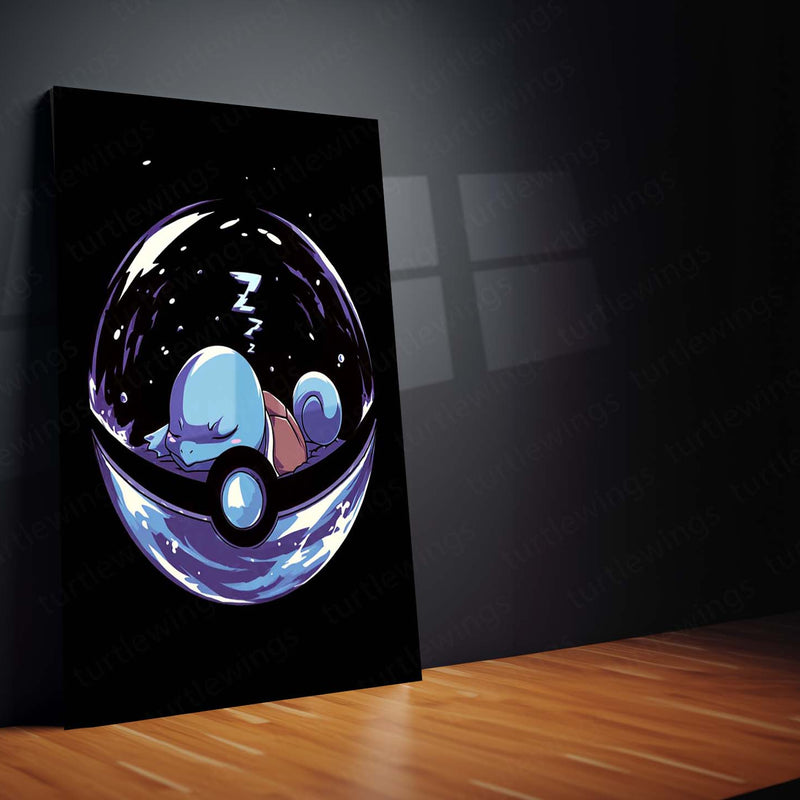 Squirtle – Pokémon Metal Frame | Water-Type Starter Wall Art 02 - TURTLEWINGS 