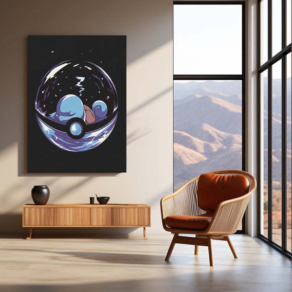 Squirtle – Pokémon Metal Frame | Water-Type Starter Wall Art 02 - TURTLEWINGS 