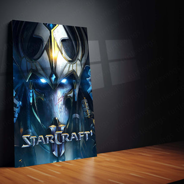 Game Metal Poster | StarCraft Warrior Metal Poster | Sci-Fi Gaming Wall Frame