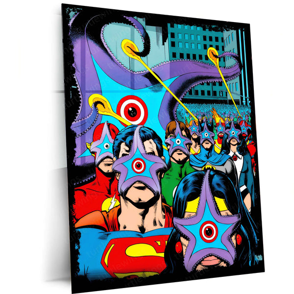 Starro vs Justice League – Cosmic Conqueror Metal Poster | DC Comics Villain Wall Frame