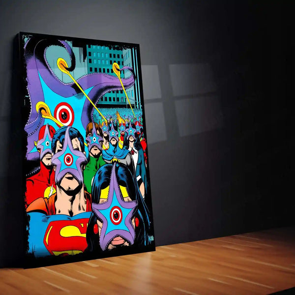 Starro vs Justice League – Cosmic Conqueror Metal Poster | DC Comics Villain Wall Frame