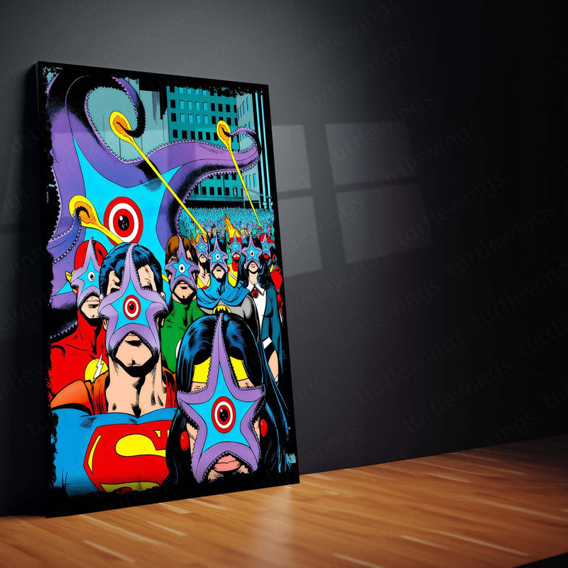Starro vs Justice League – Cosmic Conqueror Metal Poster | DC Comics Villain Wall Frame