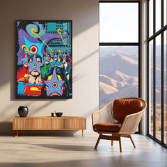 Starro vs Justice League – Cosmic Conqueror Metal Poster | DC Comics Villain Wall Frame
