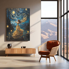 Starry Night Art – Aesthetic Metal Frame Wall Décor | Inspired by Van Gogh - TURTLEWINGS 