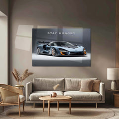 Stay Hungry – McLaren Senna Metal Poster | Hypercar Mindset Wall Art