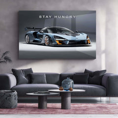 Stay Hungry – McLaren Senna Metal Poster | Hypercar Mindset Wall Art