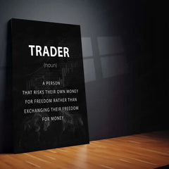 Stock Market Metal Poster | Trader | Financial Freedom Motivation Wall Art | Stock Market Mindset Metal Frame - TURTLEWINGS 