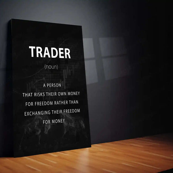Stock Market Metal Poster | Trader | Financial Freedom Motivation Wall Art | Stock Market Mindset Metal Frame - TURTLEWINGS 
