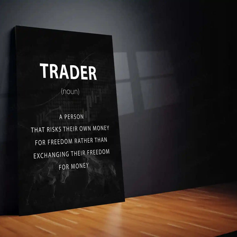 Stock Market Metal Poster | Trader | Financial Freedom Motivation Wall Art | Stock Market Mindset Metal Frame - TURTLEWINGS 