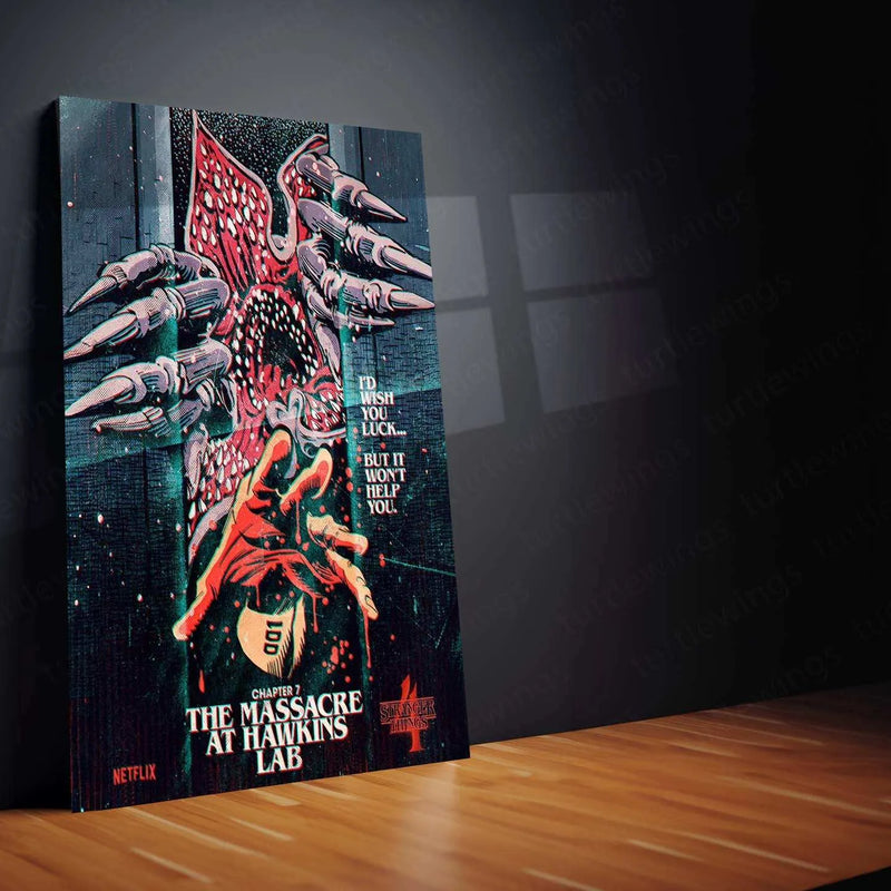 Stranger Things Metal Poster – The Upside Down Awaits 10 - TURTLEWINGS 