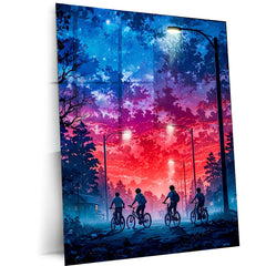 Stranger Things – The Red Sky Adventure | Sci-Fi Horror Metal Frame Poster