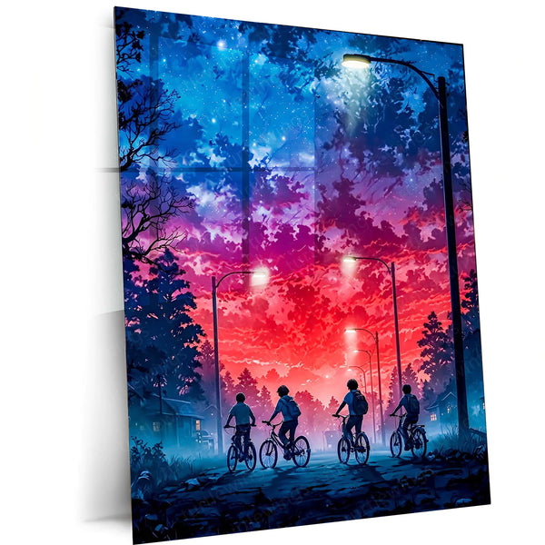 Stranger Things – The Red Sky Adventure | Sci-Fi Horror Metal Frame Poster