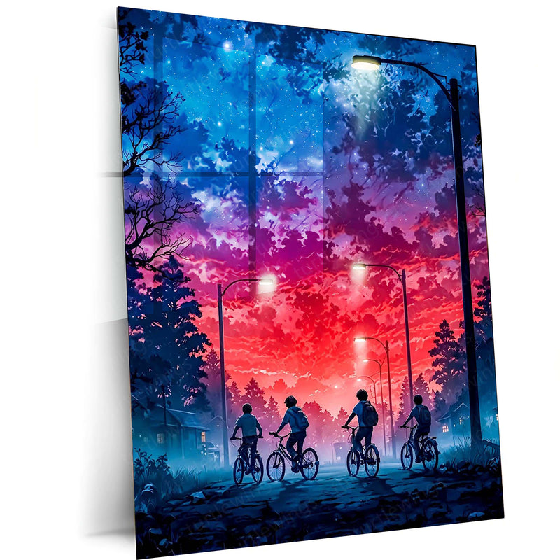Stranger Things – The Red Sky Adventure | Sci-Fi Horror Metal Frame Poster