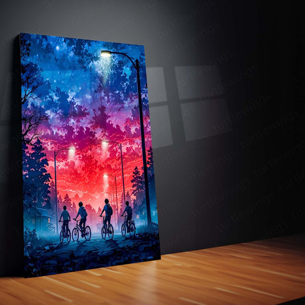 Stranger Things – The Red Sky Adventure | Sci-Fi Horror Metal Frame Poster