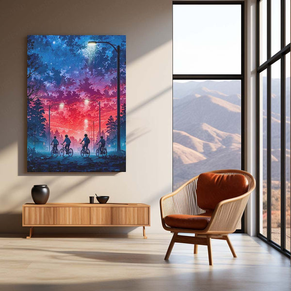 Stranger Things – The Red Sky Adventure | Sci-Fi Horror Metal Frame Poster