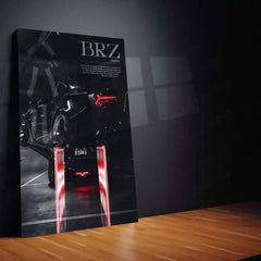 Subaru BRZ – Yakuza Edition | Night Drive JDM Metal Frame | Automotive Wall Art