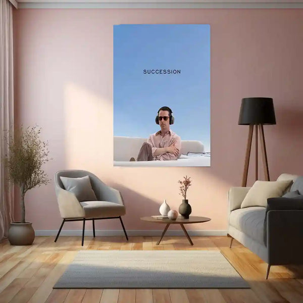 Movies & Series Metal Poster | Succession Metal Poster | Minimal Kendall Roy Scene Wall Art | Luxury Corporate Aesthetic Frame | Succession Series Decor - TURTLEWINGS 