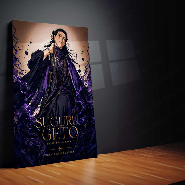 Anime Metal Poster | Suguru Geto Dark Aura Metal Poster | Jujutsu Kaisen Anime Wall Art | Premium Aluminum Print