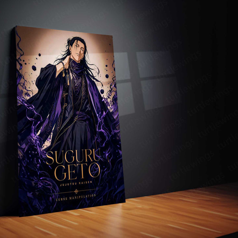 Anime Metal Poster | Suguru Geto Dark Aura Metal Poster | Jujutsu Kaisen Anime Wall Art | Premium Aluminum Print