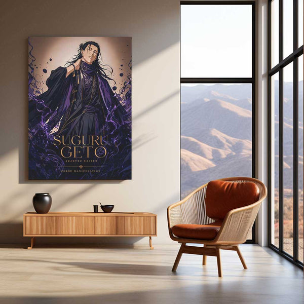 Anime Metal Poster | Suguru Geto Dark Aura Metal Poster | Jujutsu Kaisen Anime Wall Art | Premium Aluminum Print