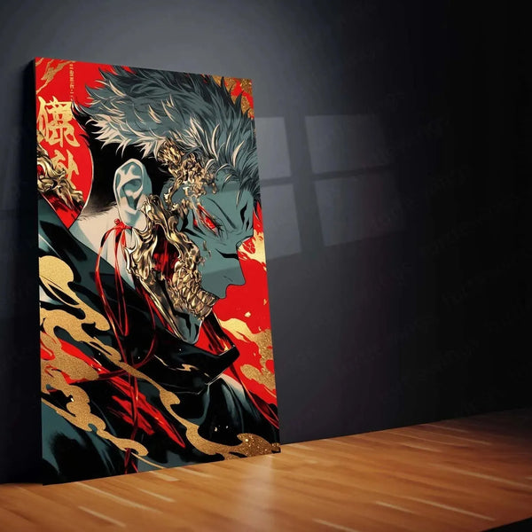 Ryomen Sukuna - Jujutsu Kaisen Metal Poster | Cursed King | Anime Wall Art - TURTLEWINGS 