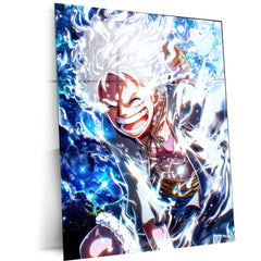 Anime Metal Poster | Sun God Nika – One Piece Metal Poster | Gear 5 Luffy Wall Frame