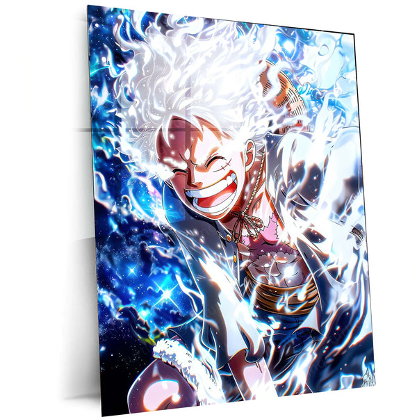 Anime Metal Poster | Sun God Nika – One Piece Metal Poster | Gear 5 Luffy Wall Frame