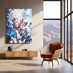 Anime Metal Poster | Sun God Nika – One Piece Metal Poster | Gear 5 Luffy Wall Frame