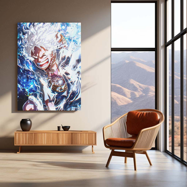 Anime Metal Poster | Sun God Nika – One Piece Metal Poster | Gear 5 Luffy Wall Frame