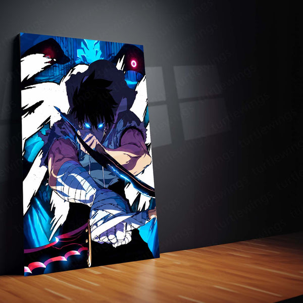 Anime Metal Poster Set of 3 | Demon Slayer | Tanjiro Kamado Hinokami Kagura Triptych Wall Art