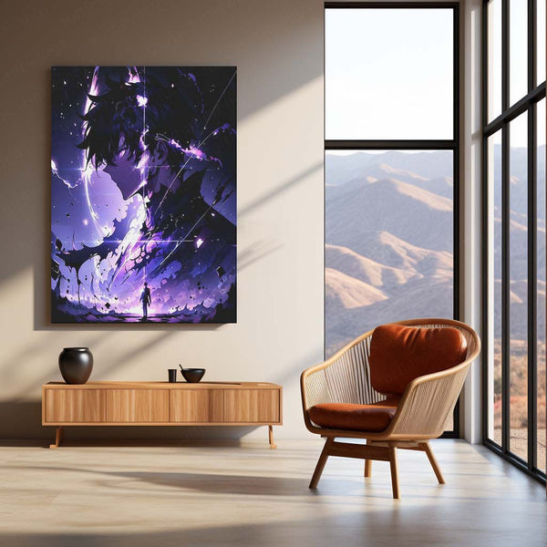Anime Metal Poster | Sung Jin-Woo – Solo Leveling Metal Poster | Shadow Monarch Anime Wall Frame